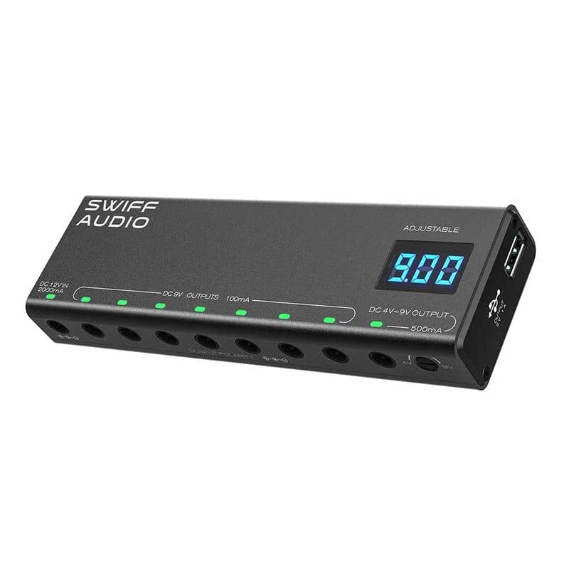 Alimentatore pedaliera 7x9V 1 regolabile USB isolato P200 - SWIFF AUDIO SWF-P200