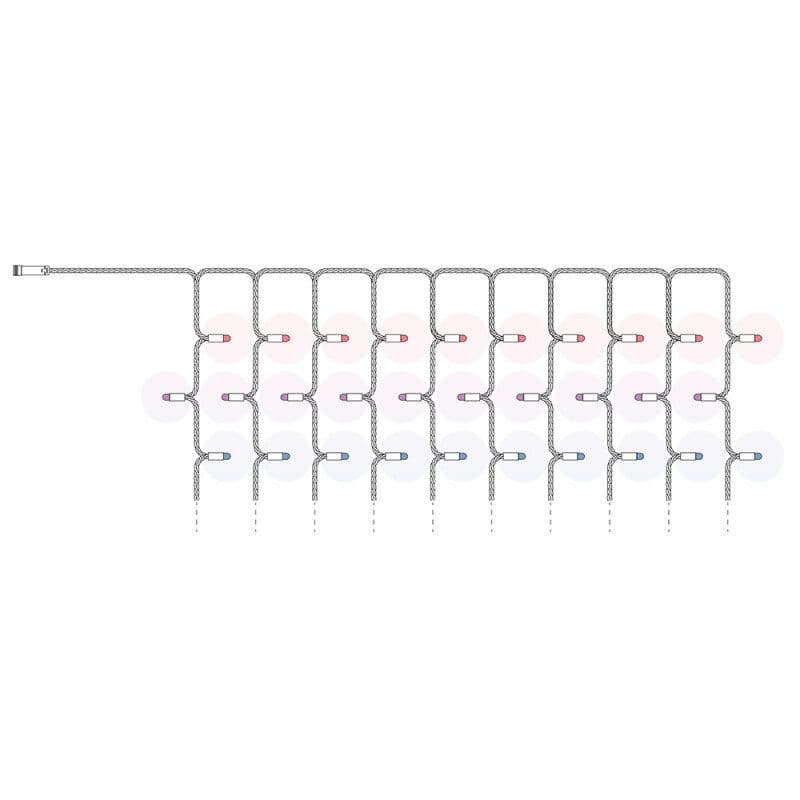 Tenda luminosa 10x25 LED RGB 2m caduta cavo trasparente - TWINKLY PRO TWI-TW-PLC-CU-CA-10X25STP