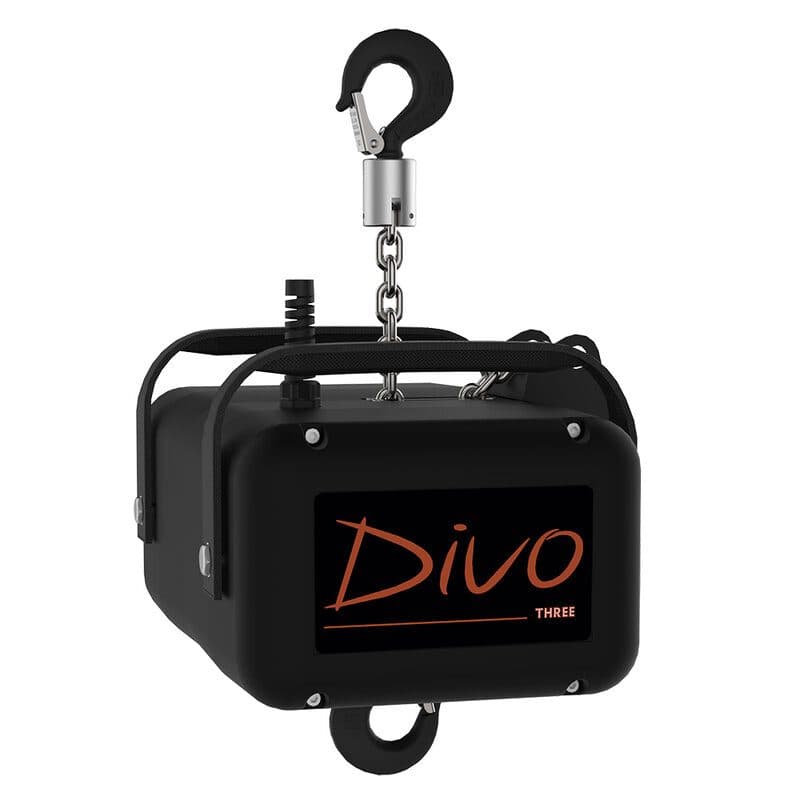 Paranco elettrico a catena 630 kg, catena 20 m THREE D8+ - DIVO UNI-DLD630-20