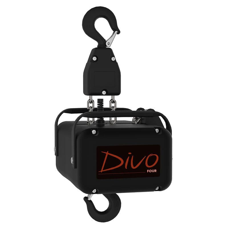 Paranco elettrico a doppia catena 15m 2000 kg 2m/min D8+ - DIVO UNI-DXG2000-15