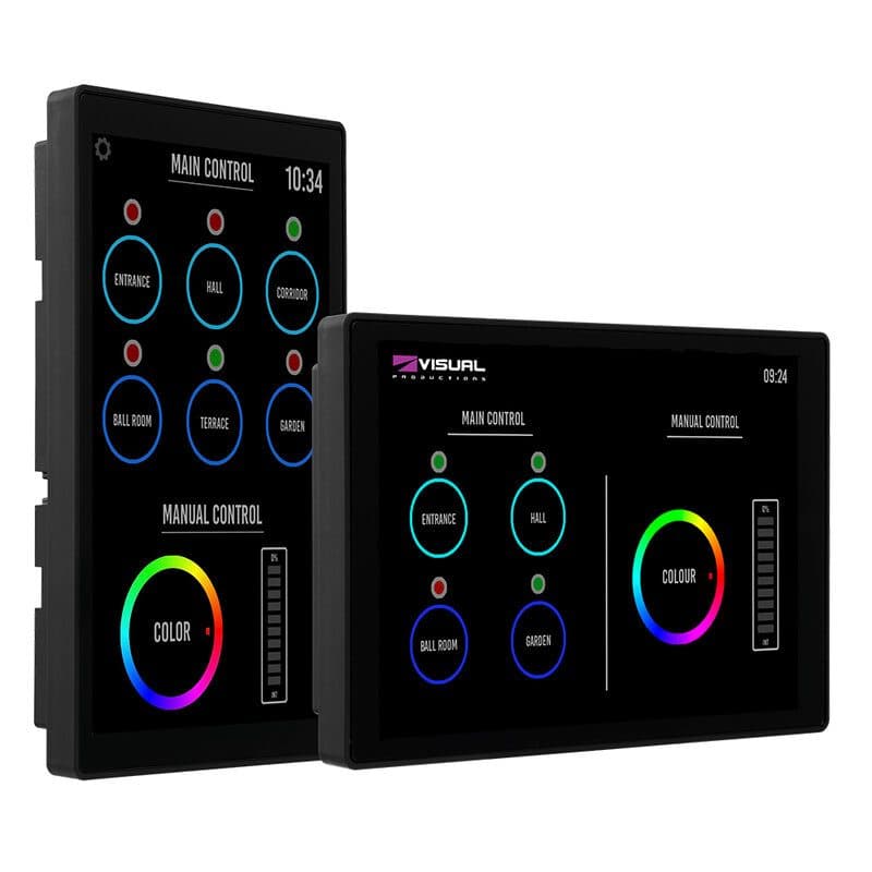 Pannello touch 8" PoE layout personalizzabile - VISUAL PRODUCTIONS VIS-KIOSCTOUCH2