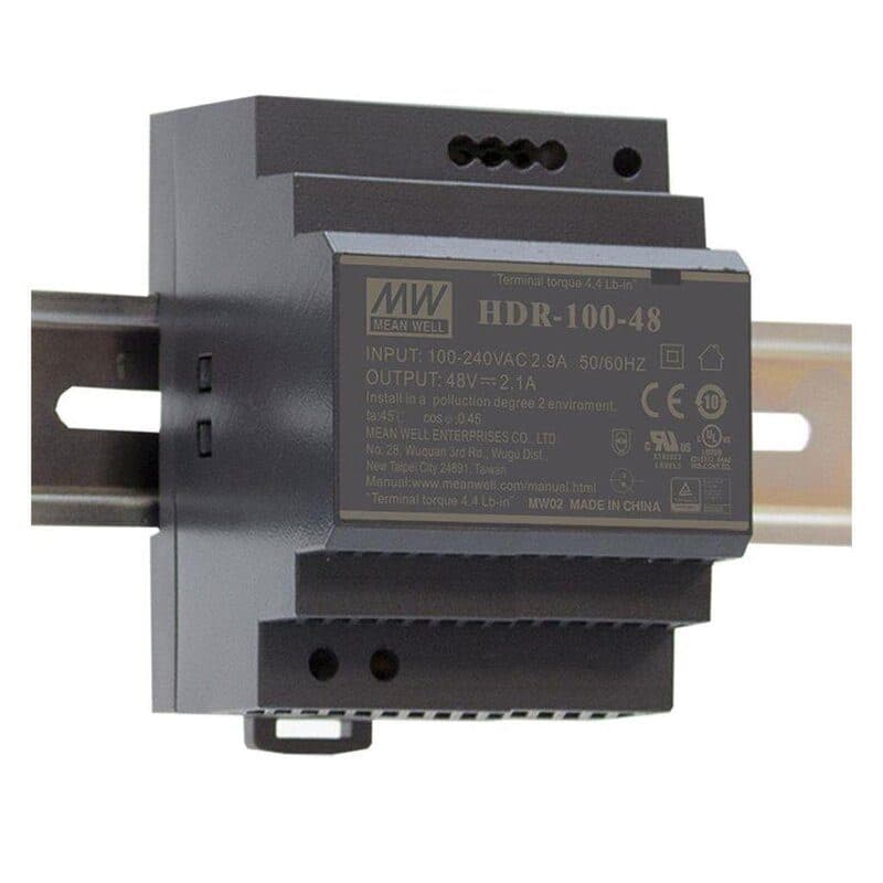 Alimentatore guida DIN 48V 100W Mean-Well HDR-100-48 - Visual Productions VIS-MEAN-WELL HDR-100-48