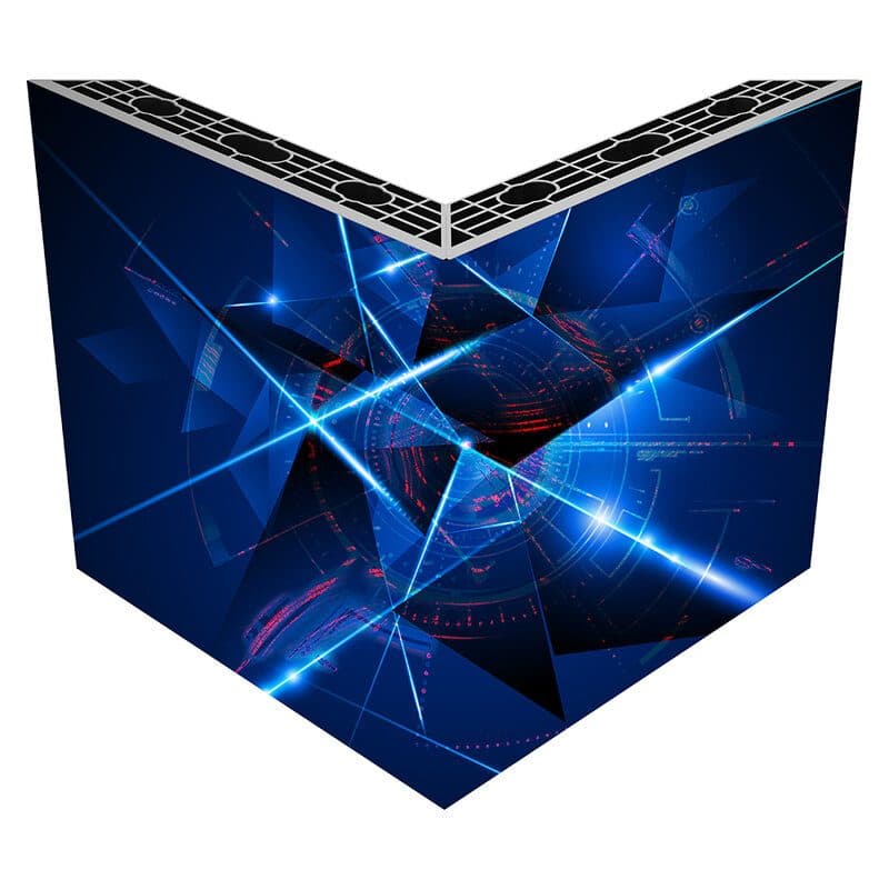 Display LED MG9 P2.9 Cube angolo 90° IP65 500x500 mm - YES TECH YES-P2.9MG9SCO20
